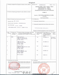 C/O Form E Là Gì? Mẫu C/O Form E Hợp Lệ